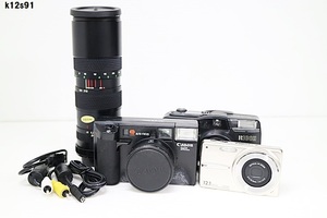 K12s91 カメラおまとめ CANON ML/RICOH MYPORT/SANYO DSC-X1250/SUNLENZ 動作未確認 60サイズ