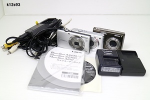 K12s93 カメラおまとめ Panasonic DCM-FX7/NIKON COOLPIX S700/CANON PC1732 デジタルカメラ 動作未確認 60サイズ