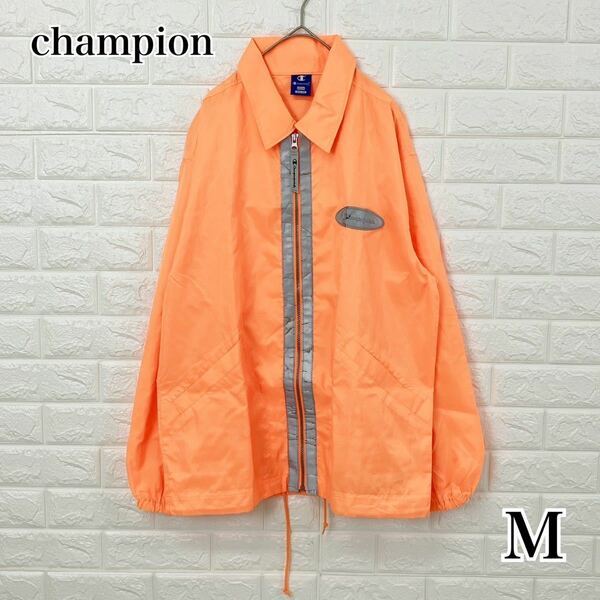 Champion PRODUCTS USA チャンピオン プロダクツ ユーエスエー ナイロンジャケット Mサイズ オレンジ 蛍光色 