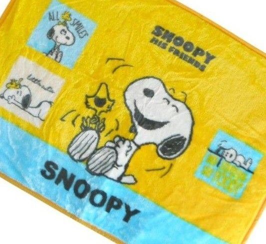 新品 SNOOPY スヌーピー 厚手 ブランケット ひざ掛け