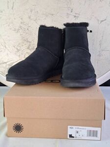  beautiful goods UGG UGG lady's boots Classic Mini double zipper black 25.0cm / UGG 1118853