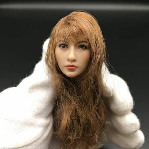 B194 1/6 フィギュア ヘッド　女性ヘッド　植毛タイプ 希少品 12インチドール 美少女 OB/TBLeague/Phicen/Jiaou doll素体対応 日焼け