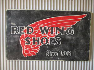 ビンテージサイン木製看板 REDWING検）アドバタイジング企業販促ガレージレッドウイングダナーリーバイスUSA40s50s60s70s