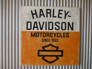 ビンテージサイン木製看板 HARLEYDAVIDSON検）ハーレーダビッドソンガレージカスタムMOTORCYCLEヒッピーイージーライダーUSA60s70s80s