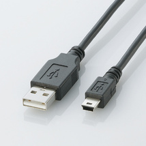 USB2.0ケーブル [A-miniB] 2.0m USB(Aタイプ:オス)とUSB(mini-Bタイプ:オス)を接続できるUSB2.0ケーブル: U2C-M20BK_画像2