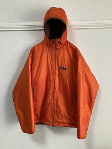 【1円スタート！】00s patagonia パタゴニア パフボールセーター ナイロン ジャケット 中綿 ポップ オレンジ サイズXS☆90s ダスパーカー 