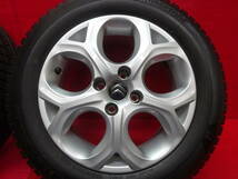 シトロエン C3純正16インチホイール 4本 6J +22 4H 108 BS ICEPARTNER2 195/60R16 プジョー スタッドレスタイヤ ブリヂストン_画像5