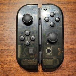 Nintendo Switch　ジョイコン　動作確認済　クリアブラック　カスタム品