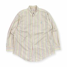 BrooksBrothers 346 ブルックスブラザーズ BD ボタンダウン オックスフォード ストライプ 長袖シャツ Lサイズ/メンズ_画像1