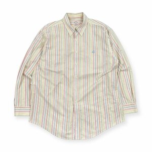 BrooksBrothers 346 ブルックスブラザーズ BD ボタンダウン オックスフォード ストライプ 長袖シャツ Lサイズ/メンズ