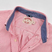 Brooks Brothers ブルックスブラザーズ ボタンダウン BD 鹿の子生地 長袖シャツ ワイシャツ M / ピンク×ホワイト メンズ_画像4