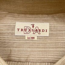 新品未使用◆TRUSSARDI トラサルディ ストライプ 長袖シャツ ワイシャツ LL-84 / ベージュ メンズ 紳士 日本製_画像4