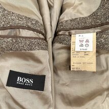 イタリア製◆シルク混◆HUGO BOSS ヒューゴボス ツイードウール テーラードジャケット サイズ 44/ブラウン 茶系/メンズ 紳士_画像5