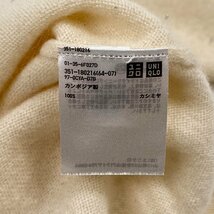 カシミヤ100%◆UNIQLO ユニクロ ニット セーター XL/大きいサイズ/アイボリー系/メンズ/カシミア m-99_画像6