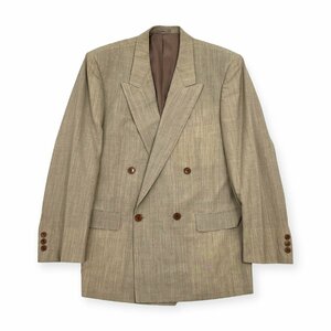 Paul Smith ポールスミス LONDON ストライプ ウール ダブル テーラードジャケット ブレザー Mサイズ /ベージュ/メンズ/アイビー トラッド