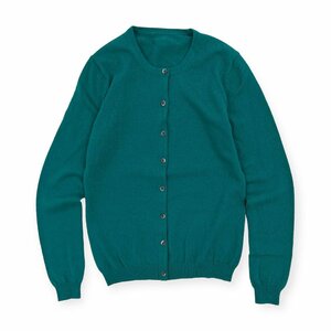 カシミヤ100%◆UNIQLO ユニクロ カシミアウール 長袖 ニット カーディガン セーター S~Mサイズ程度/エメラルドグリーン 系/レディース/n-25