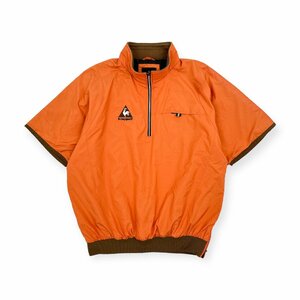 le coq sportif ルコックゴルフ ハーフジップ 中綿ジャケット ウインドブレーカー Mサイズ / オレンジ メンズ スポーツ