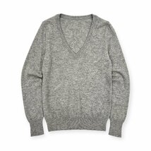 カシミヤ100%◆UNIQLO ユニクロ Vネック ニットセーター L程度 / グレー レディース カシミア k-154_画像1