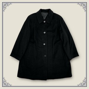 カシミヤ100%◆CASHMERE カシミア ウール コート ジャケット F /フリーサイズ/黒/ブラック/レディース