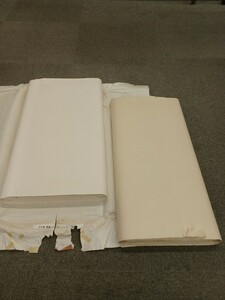 ■H.F■ 2×6尺 茅漉 楮紙 100枚 手漉 30000円 画仙紙 古紙 枯紙 カヤ漉 和紙 60×180cm [テン]