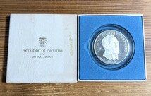 パナマ共和国 シモンボリバル 20バルボア銀貨 1973年 Ag925 総重量131.6g Republic of Panama SIMON BOLIVAR _画像4