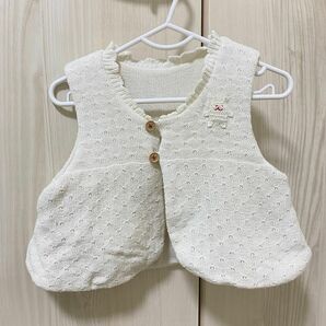 pompkins baby オーガニックコットンベビー綿入りニットベスト 60〜80cm