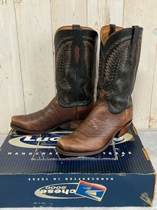 ルケーシー　ウエスタンブーツ　２８ｃｍ　ワイズ２E Lucchese　2000　10インチ２E　ハンドクラフト　化粧箱有　