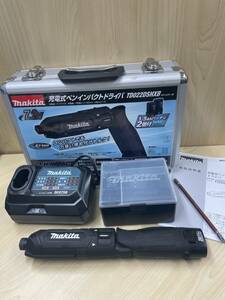 (234）送料無料 美品 makita マキタ 7.2V 充電式ペンインパクトドライバー TD022DSHX 黒 バッテリー2個(1.5Ah) 充電器 ケース付 コードレス