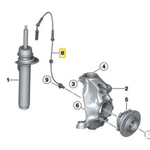 当日発送 SS005X2 ABSスピードセンサー BMW F30 F31 F80 316i 318i 320i 328i 330i 335i 340i M3 前側 フロント 左右2本セット 34526869320_画像5