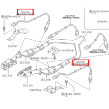 送料無料OS115X2 O2センサー 日産 スカイライン PV35 CPV35 / フェアレディＺ HZ33 Z33 フロント エキマニ 前側 左右2本セット 22690-AL600_画像5