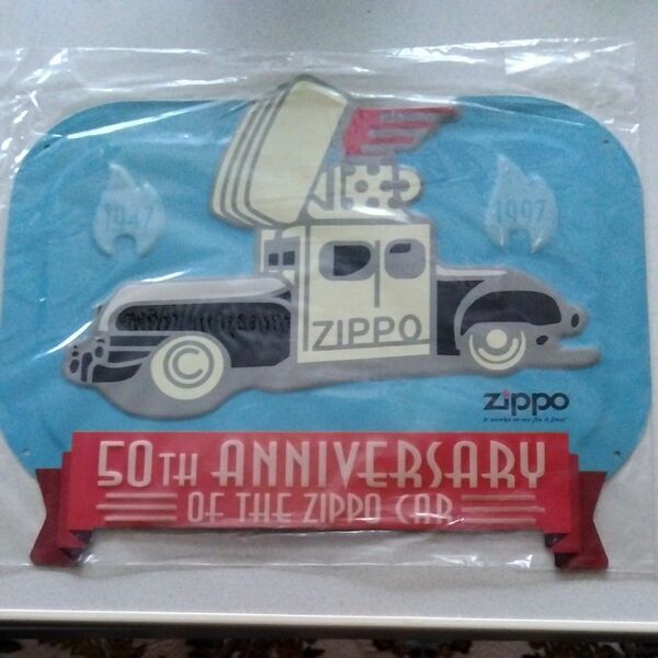 zippo 50TH anniversary of the zippo cbr エンボス加工　看板　難アリ