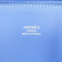 （未使用　展示品）エルメス HERMES ボリード リラックス 35 ハンドバッグ ヴォーシッキム レザー ブルーパラダイス シルバー金具 □R刻印_画像9