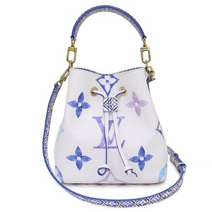 （未使用　展示品）ルイ ヴィトン LOUIS VUITTON ネオノエ BB 巾着型 ショルダー ハンドバッグ モノグラム 青 ゴールド金具 M22986 箱付