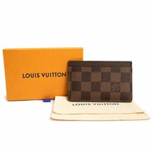 （新品・未使用品）ルイ ヴィトン LOUIS VUITTON ポルト カルト サーンプル カードケース パスケース 名刺入れ ダミエ 茶 N61722 箱付_画像2