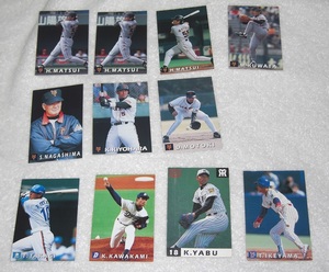【野球】1998 カルビー『松井秀喜（3枚） 他』レギュラーカード 11枚セット　ジャイアンツ イースト 初版 ダブりあり