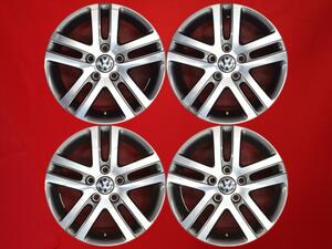 【激安 中古 4本セット】 フォルクスワーゲン VW ゴルフVI コンフォートライン 純正 ホイール 16inch 6.5J +50 PCD112 5穴 ハブ径Φ57 cc16