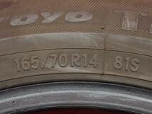 単品 タイヤ 1本 《 トーヨー 》 TEOプラス [ 165/70R14 81S ]8.5分山★n14 マーチ ヴィッツ パッソ スイフト アップ!_画像9