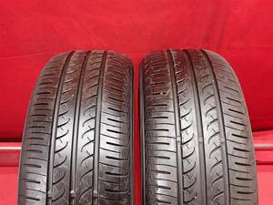 タイヤ2本 《 ヨコハマ 》 ブルーアース AE-01F [ 195/55R16 87V ]9分山★ フィールダー プリウス ウィングロード キューブ フィット n16