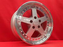 WORK ワーク EQUIP エクイップ 中古ホイール 4本 7.5/8J 17インチ PCD114.3 5穴 +30/+40 ハブ66 R32 RX-7 FC3S 等へ aa17_画像3