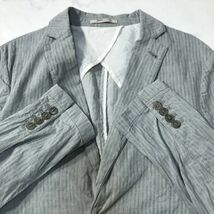 《良品◎》ARMANI COLLEZIONI アルマーニコレツォーニ★コットンリネン*テーラードジャケット*ブレザー*グレー*サイズ38(MA5719)◆S60_画像4