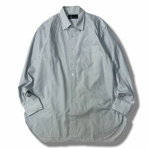 《良品◎》DUNHILL ダンヒル★ワンポイント*ストライプ*ドレスシャツ*ワイシャツ*グレー(MA5734)◆S60