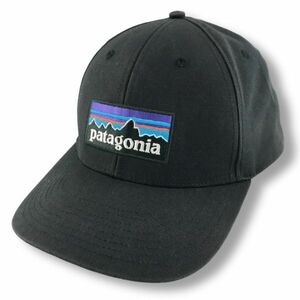 《良品◎》Patagonia パタゴニア★刺繍デザイン*キャップ*帽子*ブラック*サイズALL(AC983)◆S60