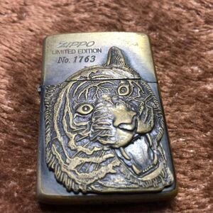 希少 Zippo 天然 ダイヤモンド コレクション 立体 メタル 虎 トラ タイガー ヴィンテージ リミテッドエディション 限定品 アンティーク 