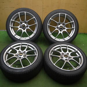 *送料無料*超バリ溝！キレイ！ほぼ10分★BBS RF501 鍛造 215/45R17 ダンロップ LE MANS V ルマン5 17インチ PCD114.3/5H★4012302Hノ