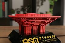 上海万博 中国パビリオン 置物 樹脂製 重さ967g オブジェ 置物 中国工芸品 Ja2405_画像4