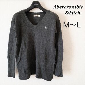 Abercrombie&Fitch セーター 長袖 グレー M L レディース ニット グレー 