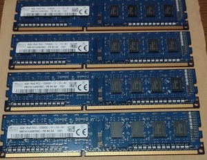 SKhynix 4GB 1RX8 PC3L-12800U メモリ 4GB×4枚(16GB)