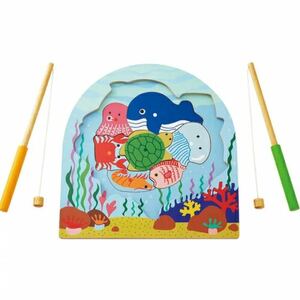 魚釣り 磁石 エドインター 2層パズル フィッシング さかなつり マグネット 誕生日 2歳〜　子供 木のおもちゃ パズル　釣り　ボーネルンド