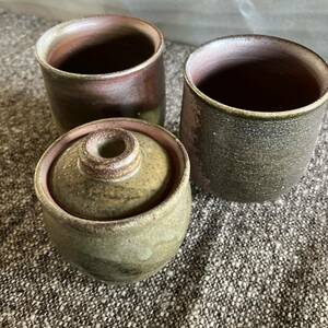 美濃焼　湯呑み　茶葉入れ　2客　3セット　茶器