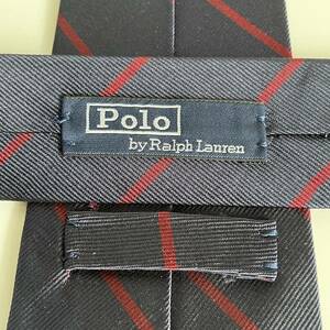 POLO by RALPH LAUREN（ ポロバイラルフローレン） 紺赤ストライプネクタイ